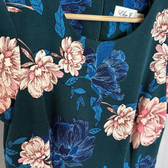 Eliza J Green and Pink Floral A-line Dress - Picture 6 of 6